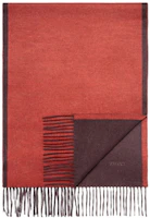 Zegna Embroidered Wool Scarf Unisex Red E8L21S-24B-BU1 Zegna Embroidered Wool Scarf Unisex Red E8L21S-24B-BU1