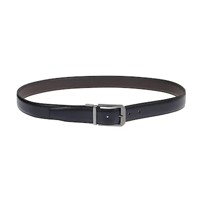 Zegna Engraved Logo Buckle Leather Belt Unisex Couple Style Blue 3.5cm Wide. B011RZLHAVGTBT