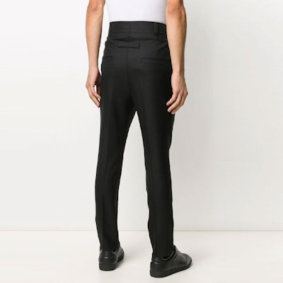 Zegna FW21 中腰剪裁黑色休閒西裝長褲。 75XEN-28CF-G17 Purchase Zegna FW21 中腰剪裁黑色休閒西裝長褲。 75XEN-28CF-G17