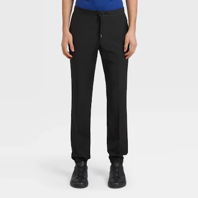 Zegna FW21 純色毛織抽繩運動長褲。 2ZF269-73V4C1-K09 Shop Zegna FW21 純色毛織抽繩運動長褲。 2ZF269-73V4C1-K09