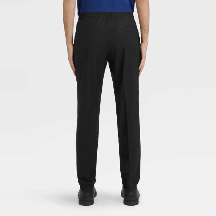 Purchase Zegna FW21 純色毛織抽繩運動長褲。 2ZF269-73V4C1-K09