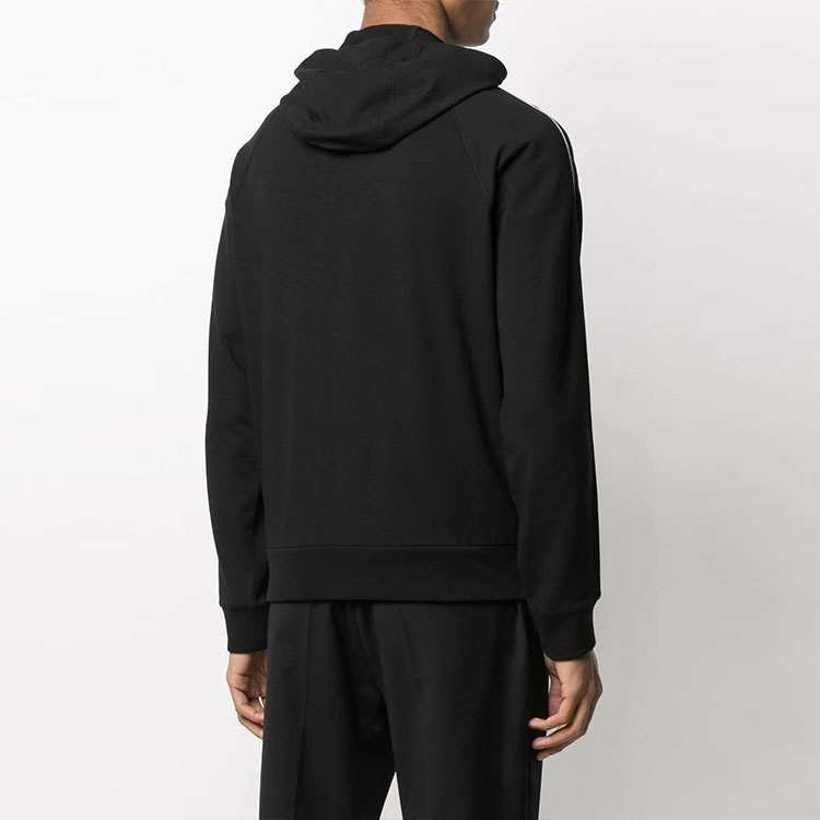 Purchase Zegna FW21 黑色條紋細節款標誌印花運動衫 VV45-1ZZ-854