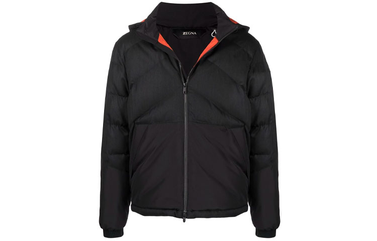 Zegna FW21 Padded Hooded Jacket Black ZZ084-VY056-K09