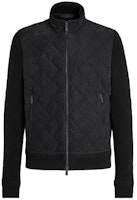 Zegna FW21 Quilted Panel Stand Collar Jacket Black UVPNP-V168-001 Zegna FW21 Quilted Panel Stand Collar Jacket Black UVPNP-V168-001