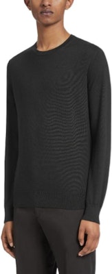 Zegna FW22 Suéter Negro Cuello Redondo de Cachemira. E8J00-110-K09 Lookbook Zegna FW22 Suéter Negro Cuello Redondo de Cachemira. E8J00-110-K09