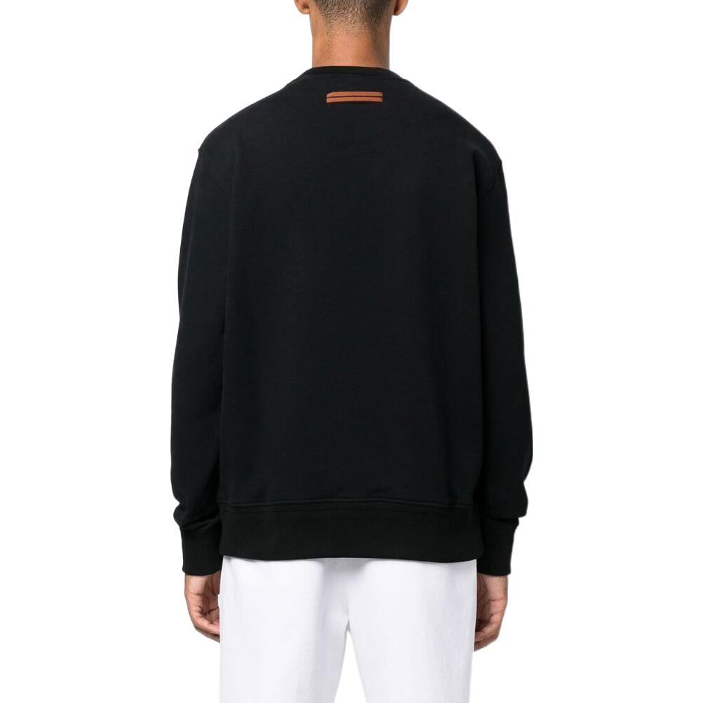 Purchase Zegna FW22 黑色圓領衛衣帶印花Logo。 UA522ACT872K09
