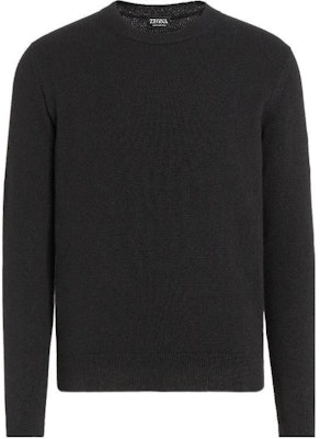 Zegna FW22 Baju Sejuk Crewneck Hitam Solid Lelaki. E8K10110K09 Buy Zegna FW22 Baju Sejuk Crewneck Hitam Solid Lelaki. E8K10110K09