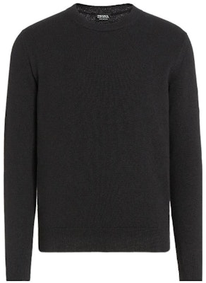 Zegna FW22 Baju Sejuk Crewneck Hitam Solid Lelaki. E8K10110K09 Order Zegna FW22 Baju Sejuk Crewneck Hitam Solid Lelaki. E8K10110K09