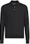 Buy Zegna FW22 Baju Polo Hitam Lengan Panjang Berbutang Ribbed Lelaki. E8J00132-K09