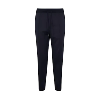 Zegna FW22 Blue Tapered Drawstring Casual Pants. E8I01TT20-011