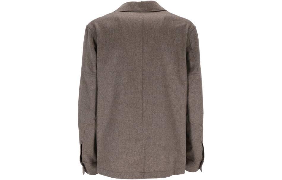 Lookbook Zegna FW22  Brown Long Sleeve Solid Button-Up Shirt UAV46SOT6-012