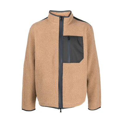 Zegna FW22 Brown Zip Pocket High Neck Jacket UA524ACT-847