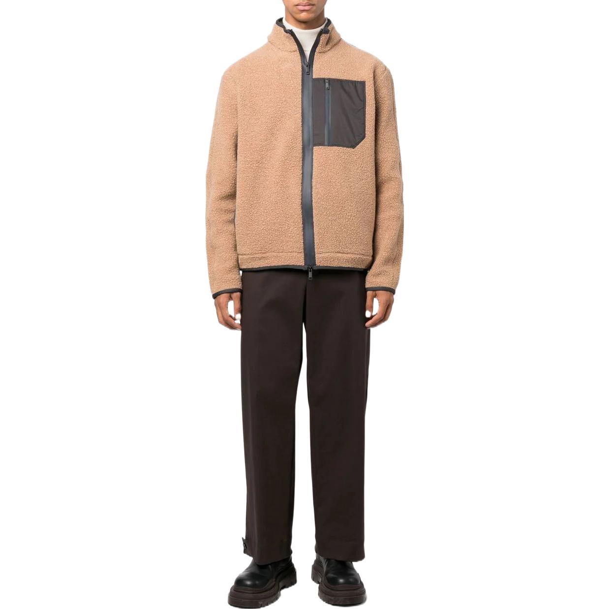 Zegna FW22  Brown Zip Pocket High Neck Jacket UA524ACT-847 圖 3
