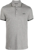 Zegna FW22 Grey Straight-Cut Polo Shirt with Embroidered Logo. UA358A746-K95 Zegna FW22 Grey Straight-Cut Polo Shirt with Embroidered Logo. UA358A746-K95