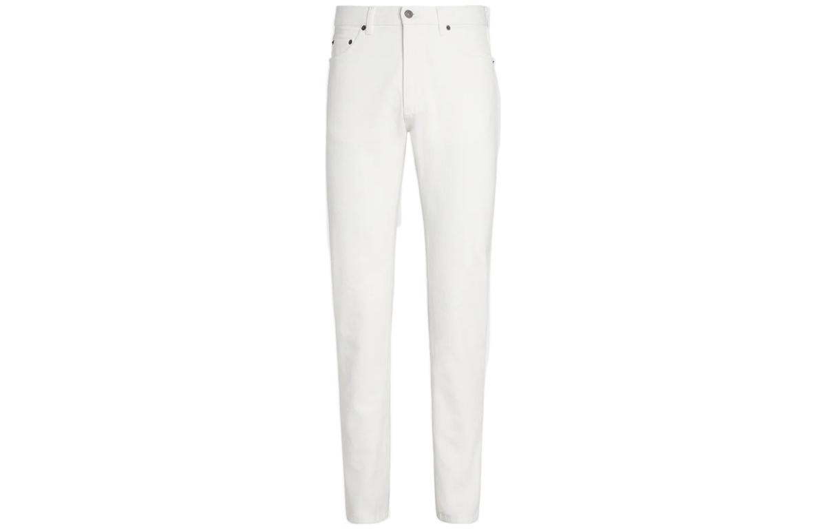 Order 杰尼亚 FW22 中腰直筒纯白牛仔裤. E8I81-CITY-100