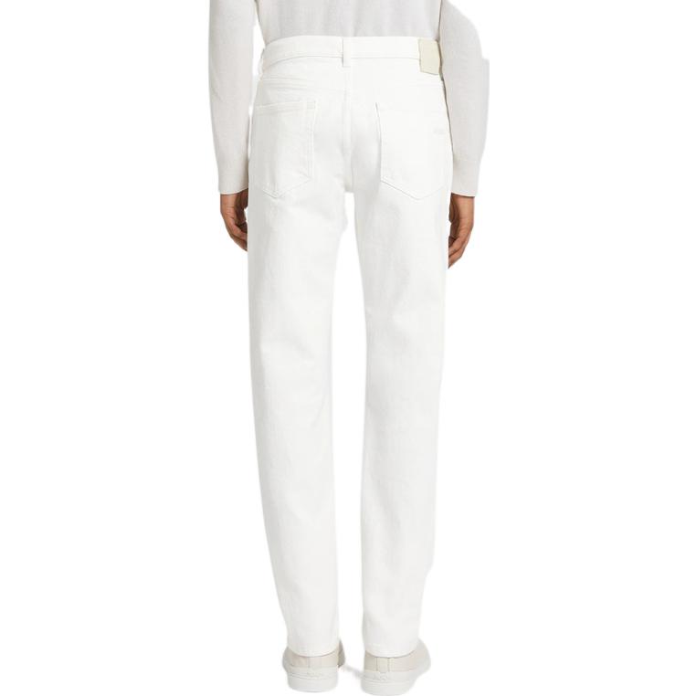 Shop 杰尼亚 FW22 中腰直筒纯白牛仔裤. E8I81-CITY-100