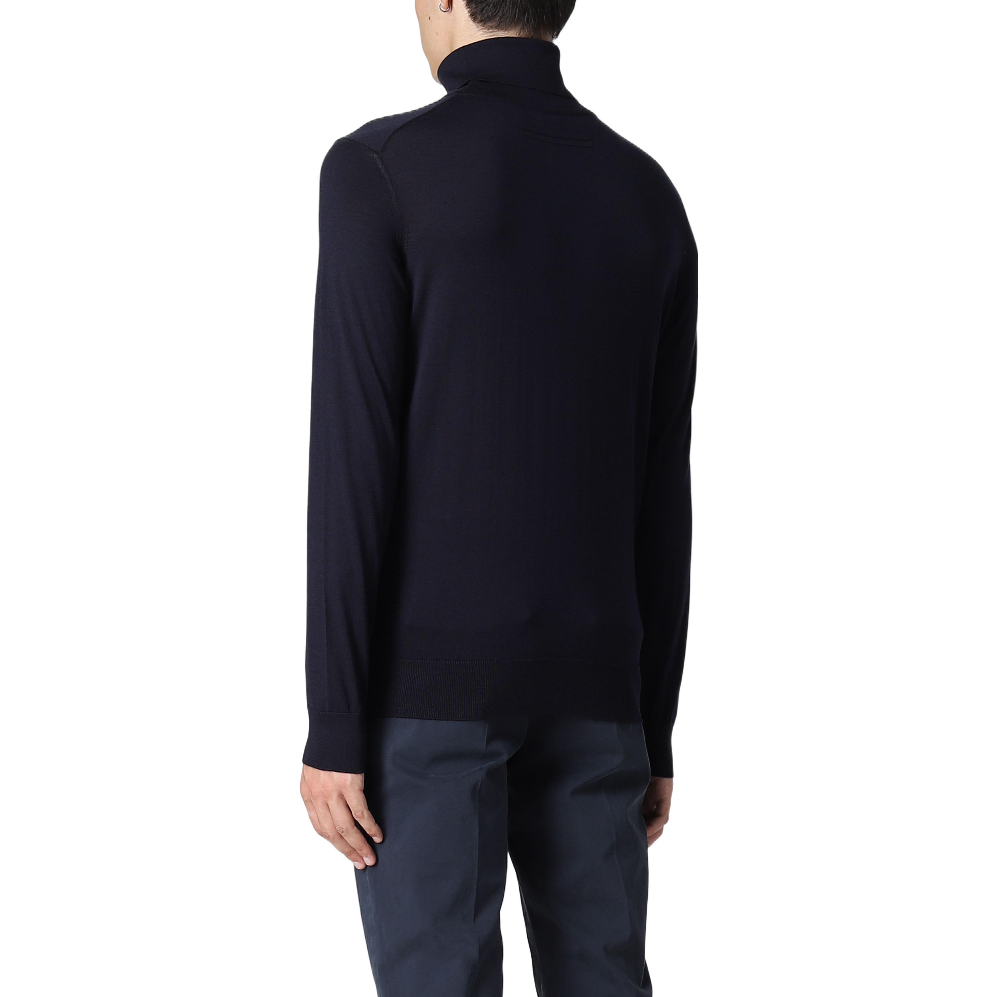 Purchase Zegna FW22 Suéter de Cuello Alto Azul Marino Slim Fit. E8J00120B98
