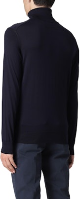 Zegna FW22 Suéter de Cuello Alto Azul Marino Slim Fit. E8J00120B98 Purchase Zegna FW22 Suéter de Cuello Alto Azul Marino Slim Fit. E8J00120B98