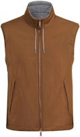 Zegna FW22 Reversible Casual Vest Red Brown. E7T33-7110B-155 Zegna FW22 Reversible Casual Vest Red Brown. E7T33-7110B-155