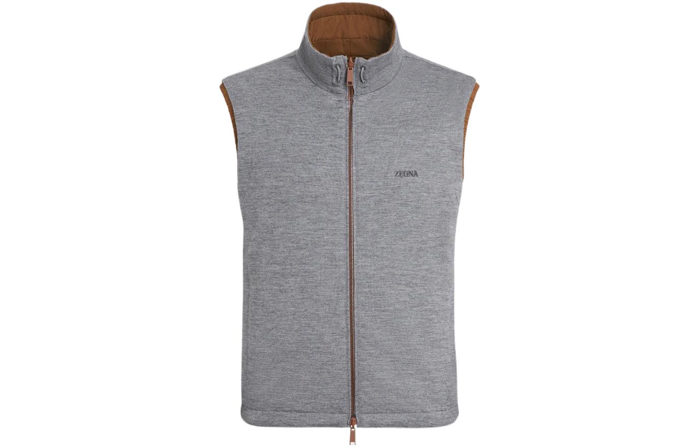 Lookbook Zegna FW22 雙面休閒背心 紅棕色 E7T33-7110B-155