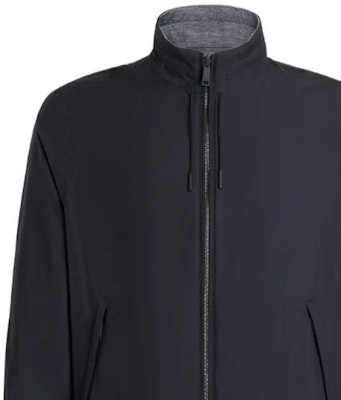 Zegna 22秋冬雙面海軍藍立領拉鍊外套。 E7T33-7124B-534 Details for Zegna 22秋冬雙面海軍藍立領拉鍊外套。 E7T33-7124B-534