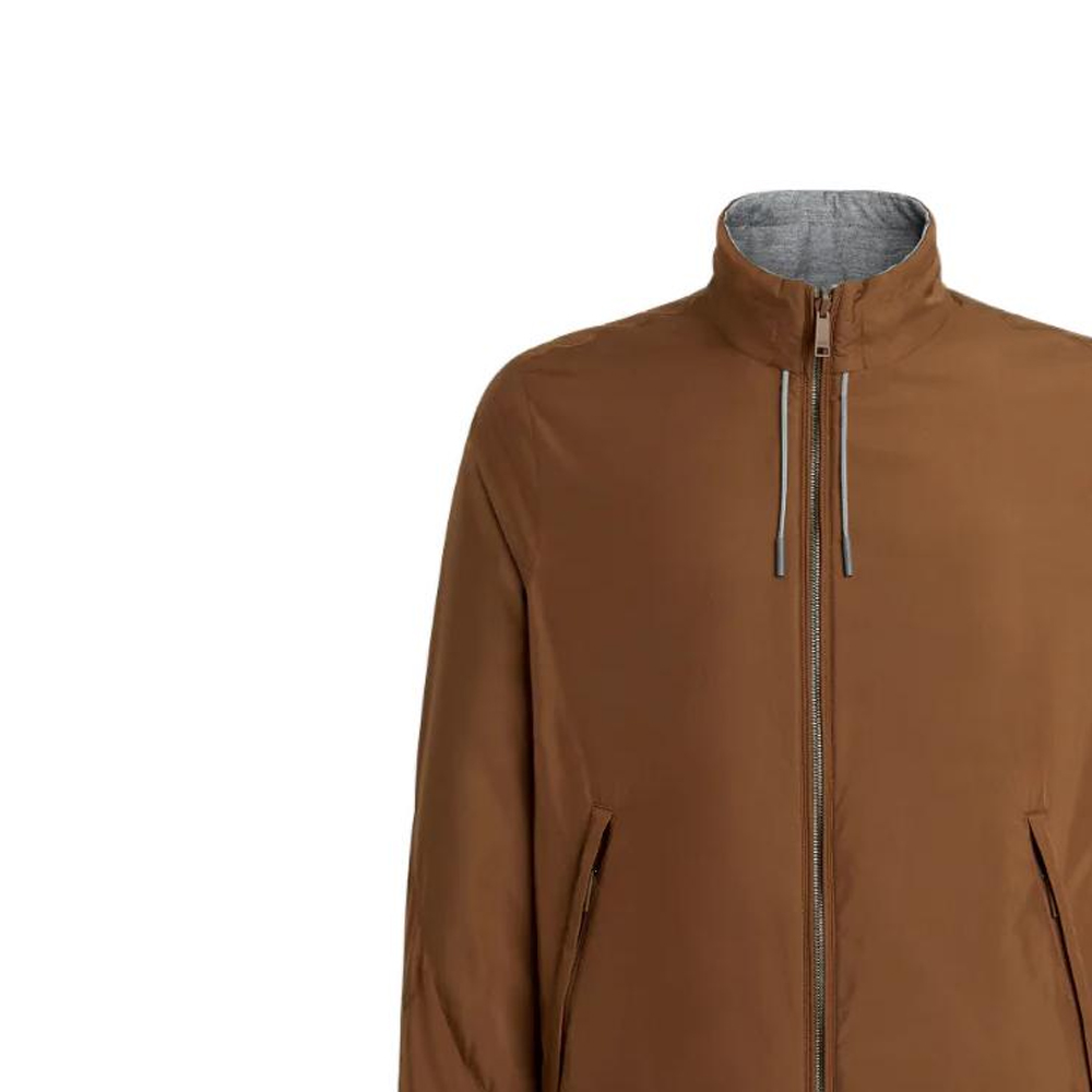Details for Zegna 秋冬22 雙面穿拉鍊外套 紅棕色 E7T33-7124B-155