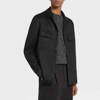 Purchase Zegna FW22 單排扣黑色外套配大口袋 E8V46-SOT6-210