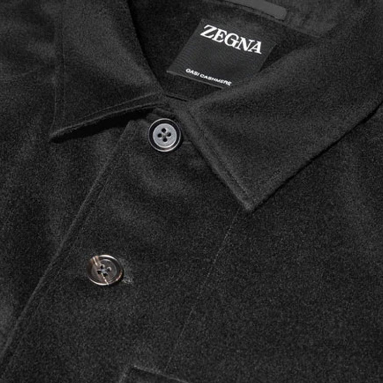 Cheap ゼニア FW22 シングルブレストブラックジャケット 大ポケット付き. E8V46-SOT6-210