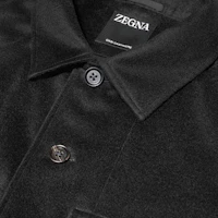 Cheap Zegna FW22 單排扣黑色外套配大口袋 E8V46-SOT6-210
