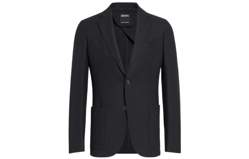 Order Zegna FW22 單排扣黑色直剪西裝外套 E7C20-SDF-200