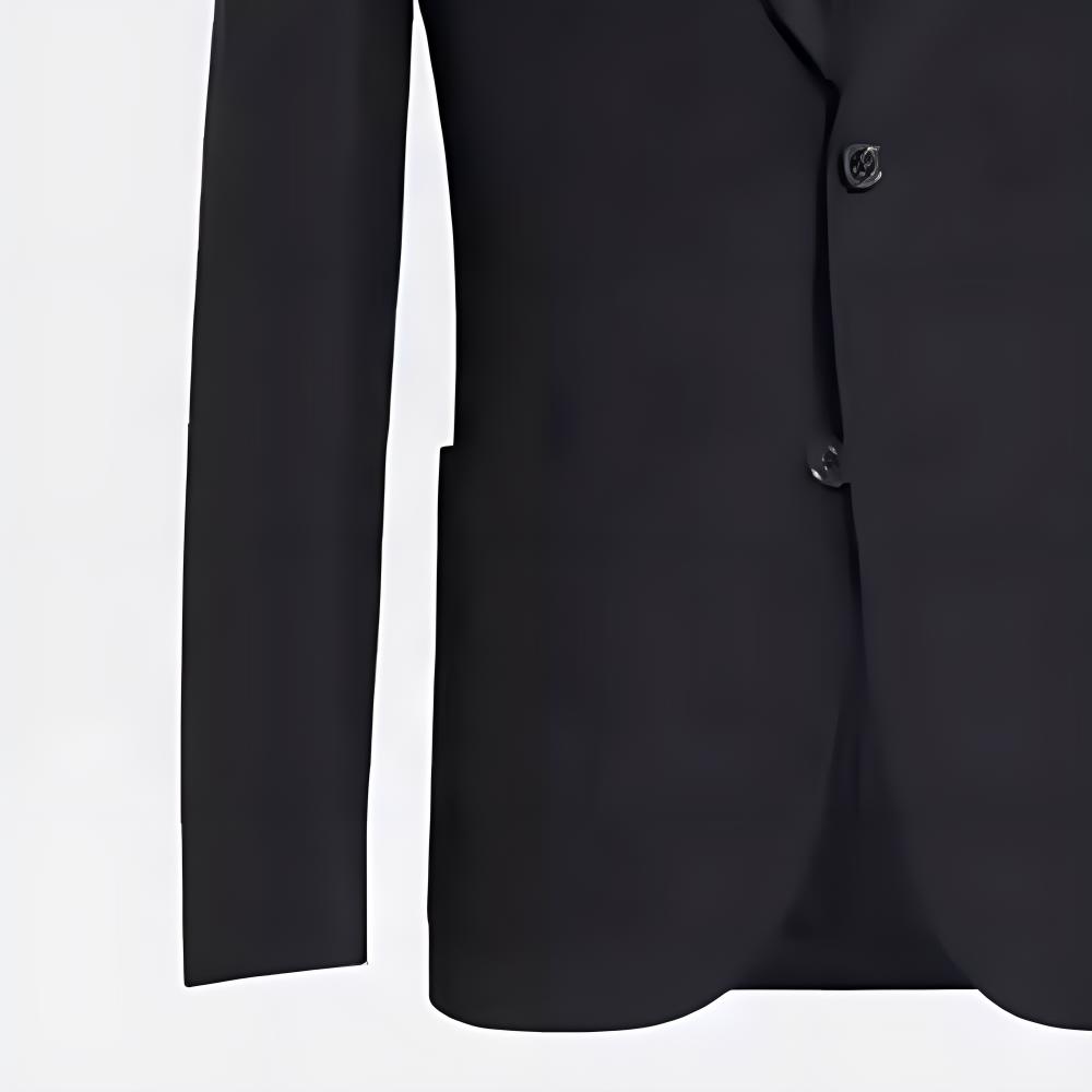 Sizing Zegna FW22 單排扣黑色直剪西裝外套 E7C20-SDF-200