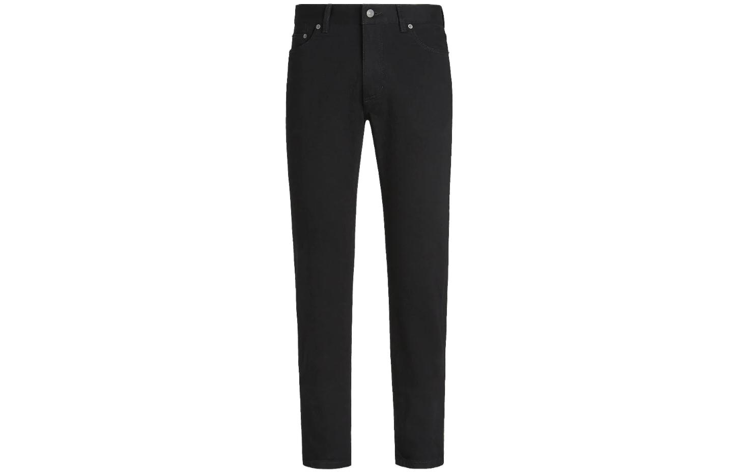 Zegna FW22  Slim Straight Jeans Black Solid Color E8I79-CITY-001