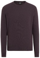 Zegna FW22 Solid Color Crewneck Knit Sweater Deep Purple. UAK10-110-L98 Zegna FW22 Solid Color Crewneck Knit Sweater Deep Purple. UAK10-110-L98