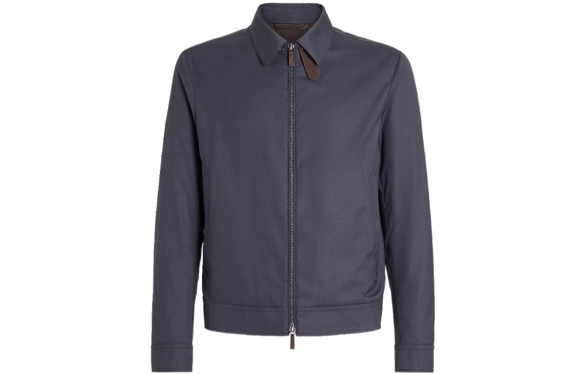 Zegna FW22  Solid Color Zip-Up Jacket Navy Blue. U7T25-7101-531 圖 2