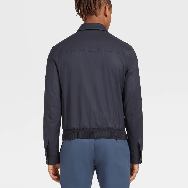 Zegna FW22  Solid Color Zip-Up Jacket Navy Blue. U7T25-7101-531 圖 4