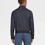 Shop Zegna FW22 Jaket Zip-Up Warna Polos Biru Navy. U7T25-7101-531