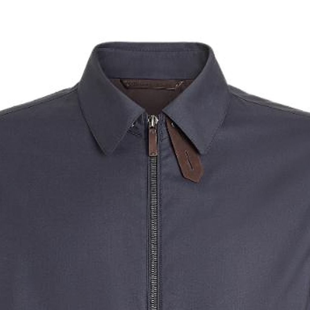 Zegna FW22  Solid Color Zip-Up Jacket Navy Blue. U7T25-7101-531 圖 5