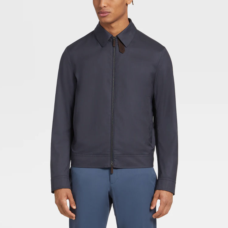 Zegna FW22  Solid Color Zip-Up Jacket Navy Blue. U7T25-7101-531 圖 6