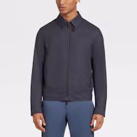 Details for Zegna FW22 素色拉鍊外套 深藍色 U7T25-7101-531