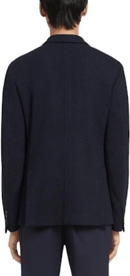 Zegna FW22 Jaket Sut Lengan Panjang Navy Solid Single-Breasted. E7C60-SYF-100 Purchase Zegna FW22 Jaket Sut Lengan Panjang Navy Solid Single-Breasted. E7C60-SYF-100