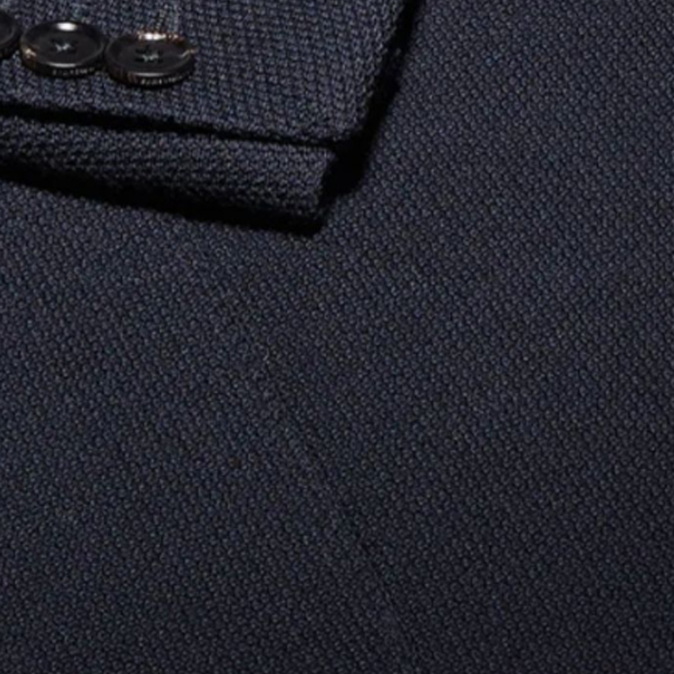 Details for Zegna FW22 Jaket Sut Lengan Panjang Navy Solid Single-Breasted. E7C60-SYF-100