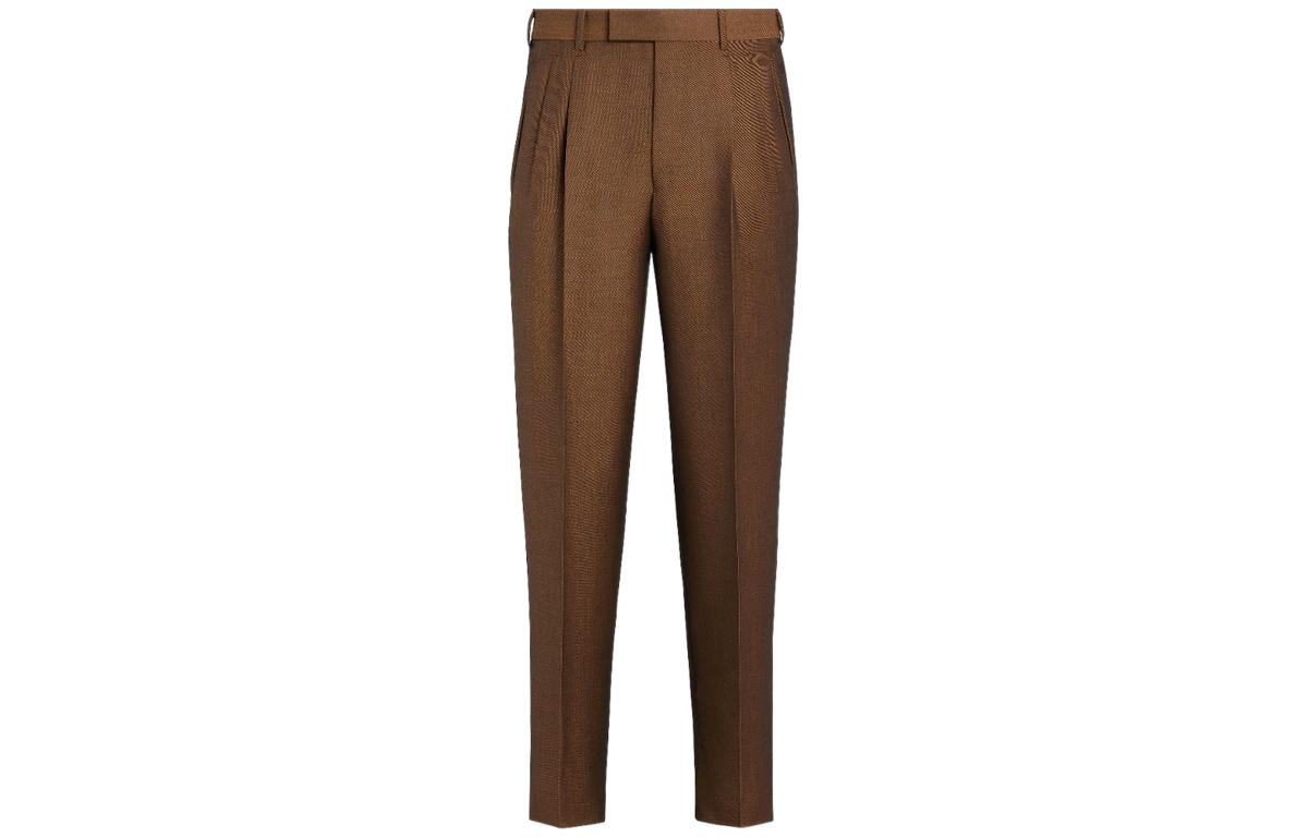 Order Zegna FW22  Solid Pleated Tapered Casual Pants. 401F03-75AD12