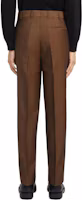 Shop Zegna FW22 寬鬆褶邊錐形休閒長褲 401F03-75AD12