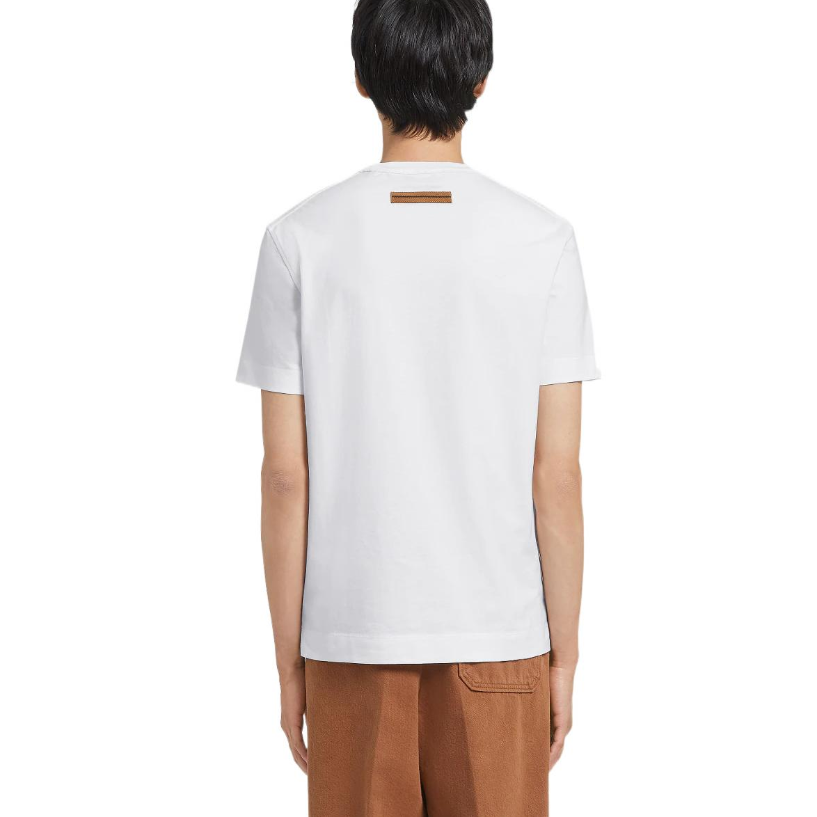 Purchase Zegna FW22 白色 Logo 圓領短袖 T 恤。 E7364-A777-N01