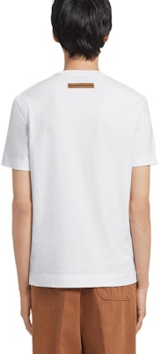 Zegna FW22 白色 Logo 圓領短袖 T 恤。 E7364-A777-N01 Purchase Zegna FW22 白色 Logo 圓領短袖 T 恤。 E7364-A777-N01