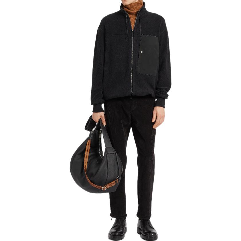 Lookbook Zegna FW22 黑色高領口袋貼布長袖運動衫 UA561-A883-K09