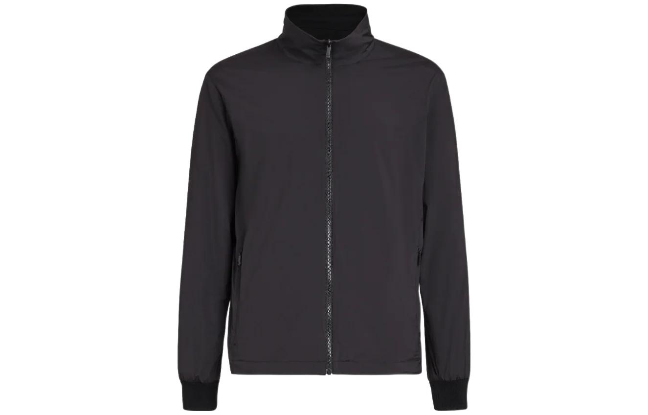 Zegna FW22 Black Reversible Stand Collar Long Sleeve Jacket VV044-ZZT052-K09