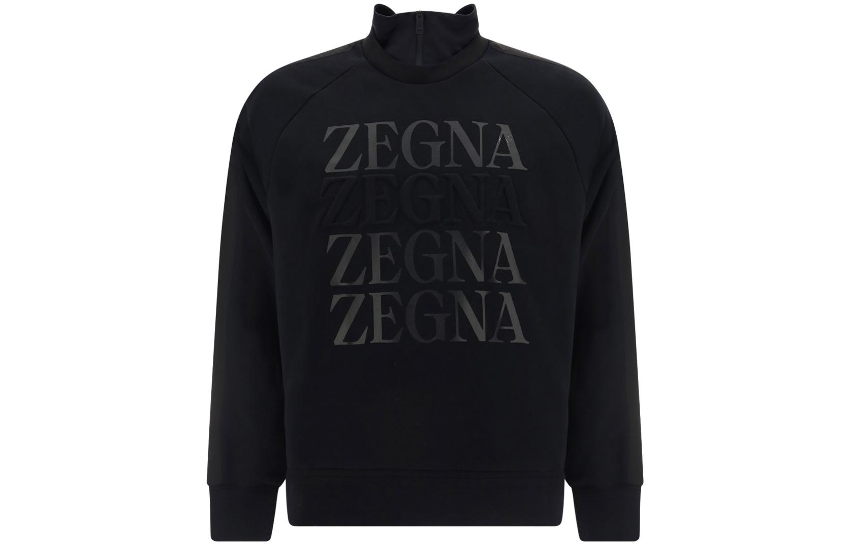 Zegna FW22 Black Sweatshirt UA522ESC811-K09