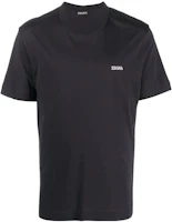 Order Zegna 2022秋冬款標誌刺繡短袖圓領T恤 藍色 (). UA360A760-B09