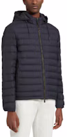 Purchase Zegna 男士秋冬22海軍藍羽絨拉鍊連帽夾克. E7T25-7209B-531